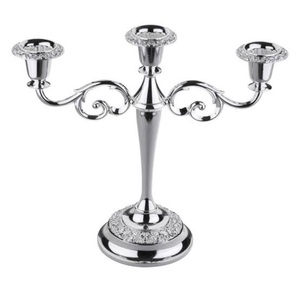 Home and Table Decoration Centerpiece Candle <b>Holder</b> Standard Quality Candelabra Candle Pillar <b>Hammered</b> Design Metal Stand - Product Image 2