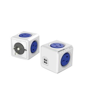 Adaptateur mural universel PowerCube 10A multifonctionnel avec 4 prises US/AU et 2 ports de charge USB - Product Image 1