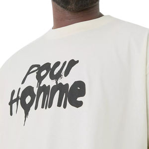 เสื้อยืดแนวสตรีทแวร์300GSM ผู้ชายเสื้อผ้าฝ้ายกราฟิกขนาดใหญ่พิมพ์ลายโลโก้ได้ตามต้องการ - Product Image 3