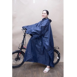 OEM Cycling And Motorcycling Raincoats <b>Nylon</b> <b>Fabric</b> 120cm Length Hooded Rainwear Custom Color Waterproof Portable Raincoats - Product Image 5