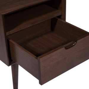 Mesita de noche de 1 cajón de lujo moderno de estilo europeo, muebles de dormitorio de madera hechos a mano para decoración clásica del hogar, dormitorio - Product Image 6