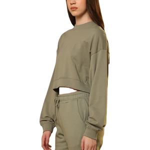 Sudadera de manga larga para mujer con ajuste regular y cuello redondo Top Traje de moda para mujer Sudaderas con capucha y sudaderas - Product Image 1