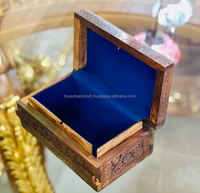 ARTISAN CRAFT Caja de Joyería de Madera Tallada Cuadrada, Hecha a Mano, Duradera, con Cerradura Secreta Grande |   Caja de Rompecabezas Personalizable con Logotipo, Arte Moderno
