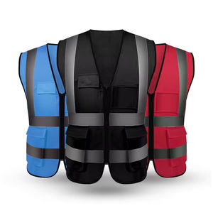 Gilet de sécurité réfléchissant avec bande haute visibilité, certifié CE, couleur et logo personnalisables, uniforme de travail pour hommes - Product Image 1
