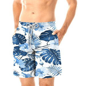 Wholesale High Quality 100% Cotton Custom Board Shorts for <b>Men</b> Eco-Friendly Quick Dry Beach <b>Trunks</b> - Product Image 2