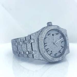 นาฬิกาสไตล์ฮิปฮอป VVS เพชรโมอิสซาไนท์งานแฮนด์เมดทำจากสเตนเลสสตีลหรูหราออกแบบได้ตามต้องการ - Product Image 5