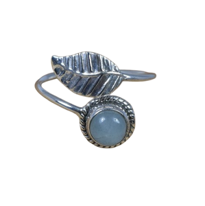 เครื่องประดับสำหรับผู้หญิงแหวนเงินสไตล์ Boho 925เครื่องประดับเงินแท้พลอยคาลซิโดนี - Product Image 1