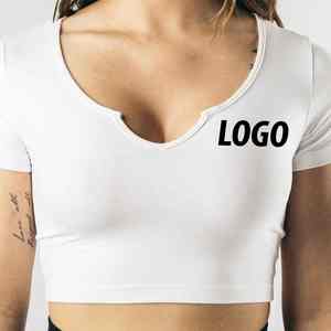 Camiseta de Moda Urbana Extra Grande Personalizada para Mujer, Manga Corta, Cuello Redondo, Estilo Casual - Product Image 1