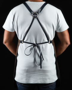 Tablier en cuir pleine fleur brun vintage pour homme, tablier de cuisine, barbecue, tablier en cuir brun avec poche pour outils, tablier de protection en cuir épais - Product Image 6