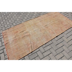 Alfombra Vintage de 3.5x7.6 pies, Alfombra Turca, Alfombra con Bordes Beige - Product Image 2