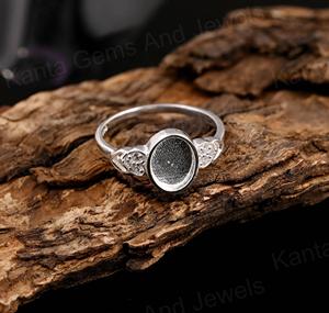 High Quality 925 Sterling Silver 14K Gold Plated 9x7mm Oval Bezel Setting Lead Nickel Free Ring for Resin Ashes Breast Milk DIY - Product Image 5