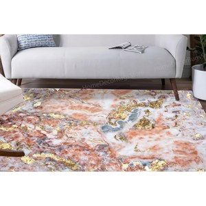 Shimmery Printed <b>Rug</b> with Soft Tones and Luxury Marble Design,With Pile Soft <b>Rug</b> - Product Image 4