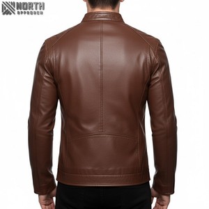 Veste en cuir de qualité supérieure pour hommes Veste en cuir fabriquée au Pakistan Fournisseur de gros Blouson en cuir au design personnalisé pour hommes - Product Image 6