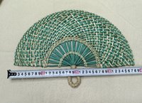 2025 à la mode ventilateur jonc de mer Handfan Vietnam à la main tissé herbe outil pour les fêtes décor jonc de mer Handfan Premium Export Source