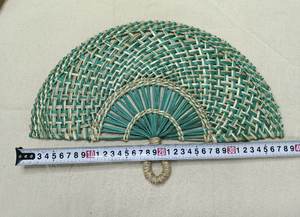 2025 à la mode ventilateur jonc de mer Handfan Vietnam à la main tissé herbe outil pour les fêtes décor jonc de mer Handfan Premium Export Source - Product Image 5