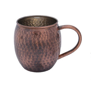 Taza de cobre puro con acabado de bronce martillado, vajilla de lujo, taza de Metal de cobre para decoración de mesa - Product Image 3