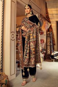 2025 chal de seda hecho a mano antiguo de lujo nuevo diseño pesado espejo trabajo bordado chal impreso estilo étnico para mujeres - Product Image 5