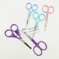 Ciseaux à cuticules droits en acier inoxydable, style logo, pour droitiers, durables, pour soins des ongles, manche aiguisé, logo personnalisé, beauté