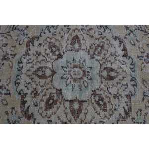 Alfombra de 5.2x9 pies, Alfombra Turca Vintage, Alfombra de Lana Blanca - Product Image 5