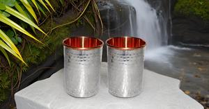 Vaso de cobre de doble pared hecho a mano, vaso de vidrio de cobre puro para agua, diseño moderno, beneficios para la salud - Product Image 6