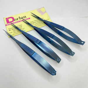 Ciseaux à ressort à sourcils Plasma bleu étiquette personnalisée lame droite en acier inoxydable durable coupe de cheveux ciseaux à ressort à sourcils - Product Image 1