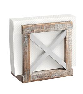 Servilletero de granja para servilleteros de mesa para cocina francés Country Vintage rústico servilletero madera desgastada - Product Image 1