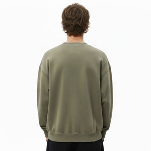 เสื้อฮู้ดดี้ผู้ชาย คอลเลคชั่นฤดูใบไม้ร่วง ปี 2026 ผ้าหนา 350GSM ทรงคอกลม ลายเรียบ ดีไซน์เรียบง่าย ซับใน 100% ผ้าฝ้าย เป็นมิตรกับสิ่งแวดล้อม - Product Image 3