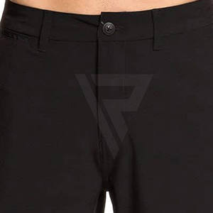 Wholesale Adult <b>Jeans</b> Shorts 100% Cotton Mid Waist High Street Style Solid Breathable <b>Elastic</b> Waist High Quality - Product Image 2