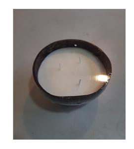 100% Vela de coco natural Vela perfumada en cáscara de coco-Vela de tazón de coco ecológica de Vietnam - Product Image 3