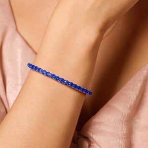 FANCIME da donna in argento Sterling bracciale da Tennis gioielli raffinati con pietra portafortuna per matrimonio da sposa regalo di compleanno - Product Image 1