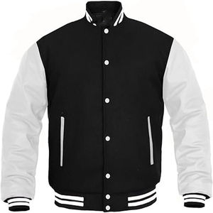 Chaqueta Universitaria Clásica Vintage de Béisbol para Hombre, Estilo Bomber, Hecha a Medida con Lana y Cuero Vacuno - Product Image 1