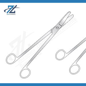 Ciseaux utérins Dubois, finition mate, 270 mm de long, acier chirurgical inoxydable, certifiés CE, fabricant d'instruments au Pakistan - Product Image 2