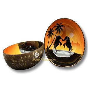 ชามกะลามะพร้าวเคลือบแลคเกอร์คุณภาพสูงดีไซน์แบบโบราณสไตล์โมเดิร์นสำหรับงานเลี้ยงอาหารค่ำโดยตรงจากเวียดนาม - Product Image 2