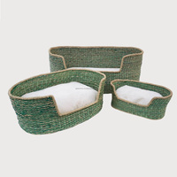 Galaximex – Meilleures ventes : Coussins tressés à la main pour animaux de compagnie (chats) en jonc de mer, rotin, bambou ou jacinthe d'eau, motif animal, écologiques