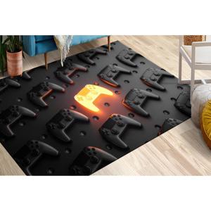 Alfombra Gamers Haven, Alfombra Estampada, Alfombra para Cuarto de Hombre, Alfombra Negra, Alfombras Modernas, Alfombra de Chenilla - Product Image 2
