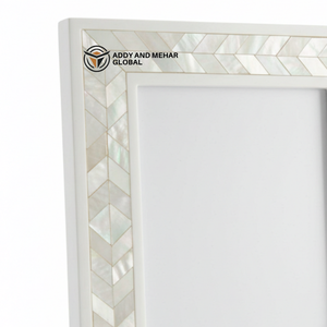 Cadre photo de table haut de gamme fait main et écologique en nacre avec incrustation de coquillages pour chambre, bureau et coffrets cadeaux - Product Image 5
