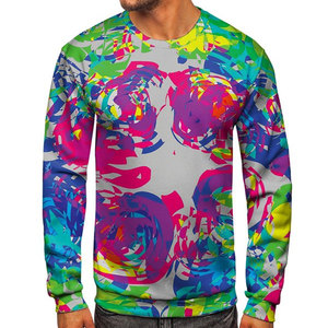 High Quality Crewneck Long Sleeve Plain Crew Neck <b>Men</b> Oversized Custom Hoodies Sweatshirt - Product Image 2