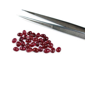 Rubis naturel de Bangkok, cabochons ovales calibrés, polis, 3x5mm et 4x6mm, taille brillant, taille coussin, taille émeraude, pierres précieuses en vrac, couleur rouge - Product Image 4