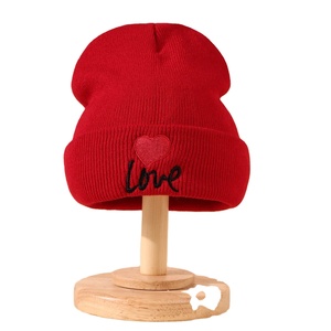 Wholesale <b>100</b>% <b>Acrylic</b> Warm Winter Beanie Custom Logo Embroidery Solid Color Knit Hat Curved 5-Panel Jacquard Unisex High - Product Image 1