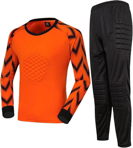 Ensemble de maillot et pantalon de gardien de but personnalisable, rembourré, respirant, imperméable, imprimé, léger, à séchage rapide, pour adultes et enfants, long, pour le football - Product Image 1