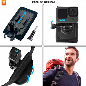 Correa de Montaje para Cámara de Acción, para Mochila, Hombro, Portátil - Colores Surtidos - Product Image 4