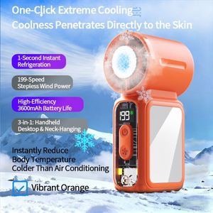 Ventilador de Mano con Pantalla LED, Carga Tipo-C, Batería de 3600 mAh, Compacto y Portátil con Función de Iluminación - Product Image 2