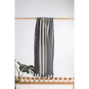 Toalla de Playa Negra Peshtemal tejida 100% algodón - Product Image 2