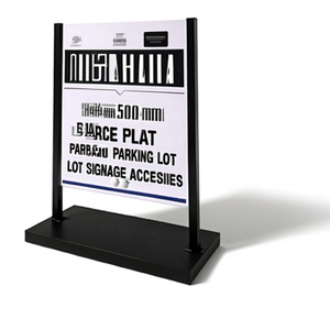 Soporte de Acero de 500 mm de Altura con Placa Base para Accesorios de Señalización en Estacionamientos - Product Image 3
