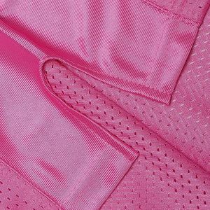 Camiseta Deportiva de Fútbol Rosa con Cuello en V, Manga Corta, Ligera, de Poliéster, Lisa - Product Image 4