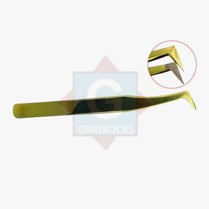 Pince à cils en acier inoxydable de marque privée de haute qualité outils d'extension de cils de volume couleur argent - Product Image 1