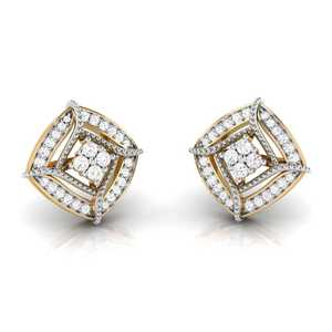 Yellow Gold 925 Sterling Silver Elegant Stylish Earrings Durable Quality Planting <b>Moissanite</b> Diamond <b>Jewelry</b> - Product Image 2