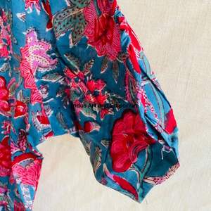 Beautiful floral Cotton Block Printed <b>dress</b> <b>Dress</b> For Casual wear Hand Block Printed <b>Dress</b> - Product Image 3