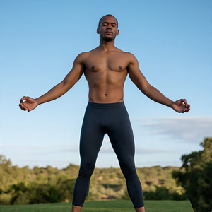 Leggings de sport pour hommes avec poche, séchage rapide, vêtements de sport de fitness, jogging, course à pied, leggings de compression à taille haute élastiques pour hommes - Product Image 4