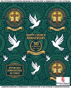 Custom African Wax Print <b>Fabric</b> Manufacturer Church Celebration Anniversary Convention Uniform Textile Supplier - Product Image 2